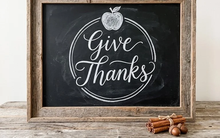 Easy Chalkboard Lettering Tutorial and Free Fall Template! - Jenna Sue Design