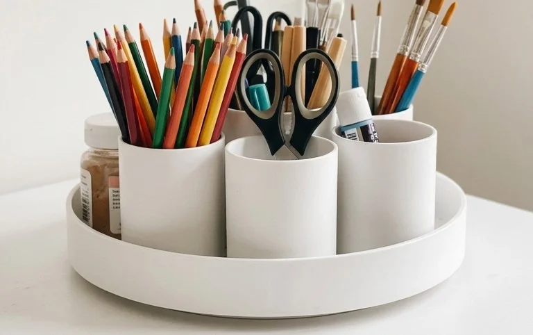 Build a DIY Desk Supplies Lazy Susan - Build Basic