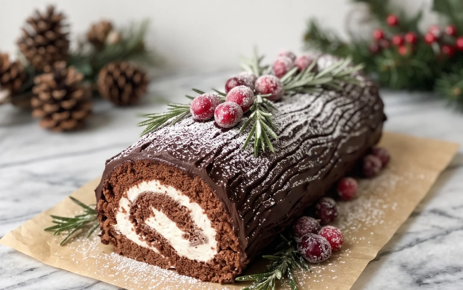 Bûche de Noël traditionnelle